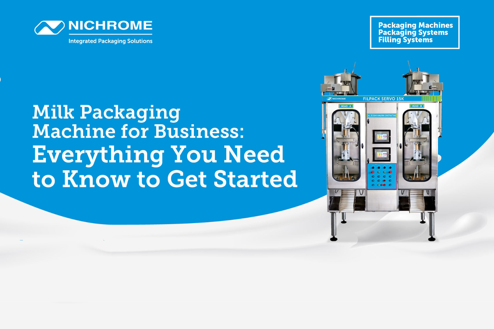 Automated milk packaging machine sealing hygienic dairy pouches