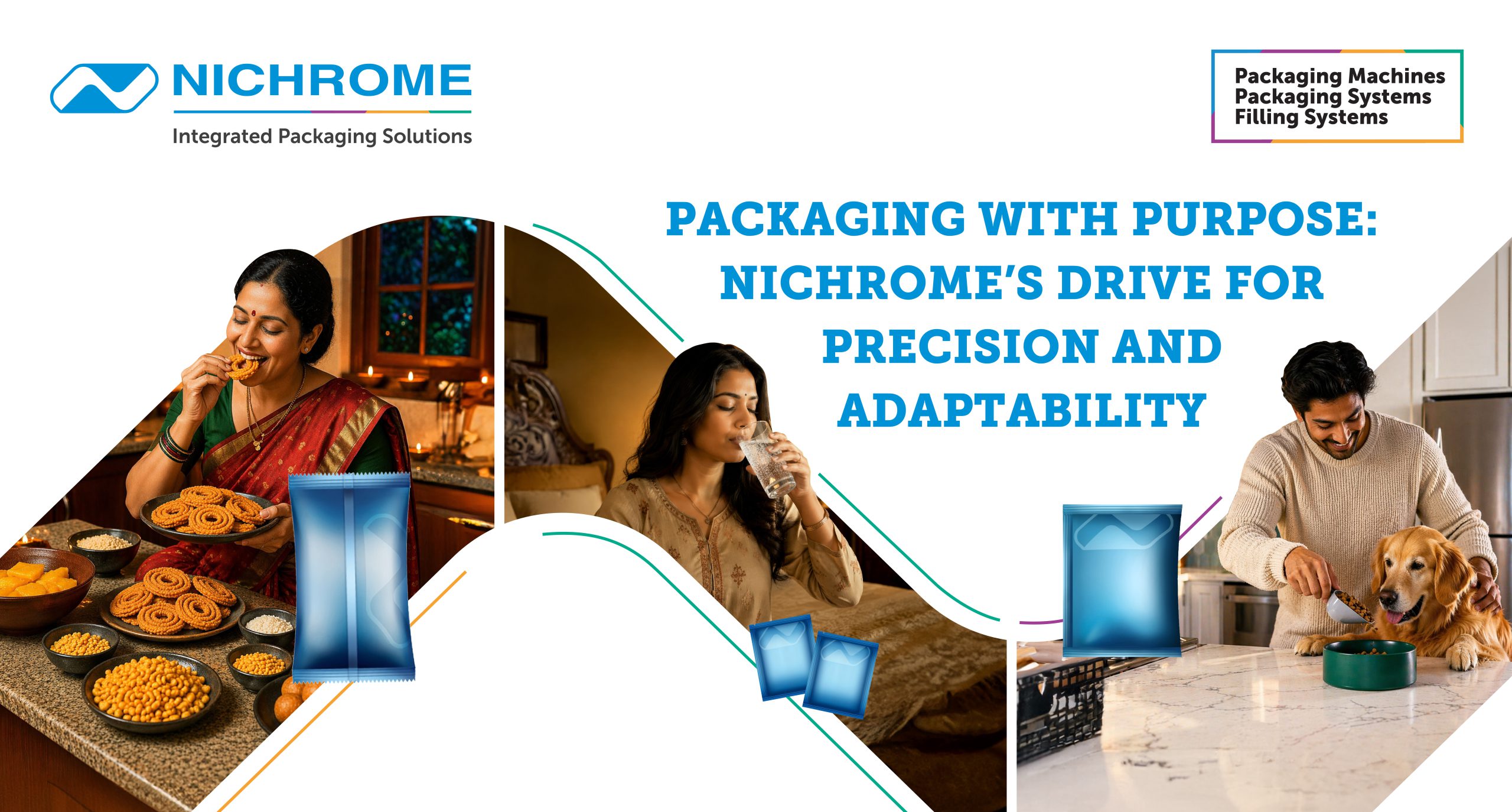 Nichrome packaging solutions showcasing precision food, beverage, and pet food packaging with advanced pouch filling systems